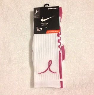 Nike Think PINK Breast Cancer Awareness Basketball Socks L 8 12
