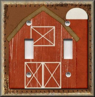 Light Switch Plate Cover   Primitive Decor   Big Red Country Barn