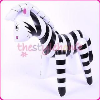Inflatable Cute Fun Blow up Zebra Horse Party Favour Soft lightweight 