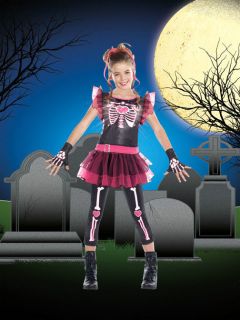   Skeleton Girl Halloween Party Light Up Costume Stunning Tutu Skirt