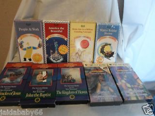 Lot of 9 Childrens VHS Tapes PBS for Kids, Video Library & Family 
