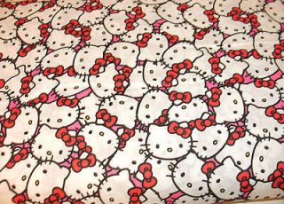 Yd. License Print Hello Kitty Packed Allover on Pink Quilt Fabric