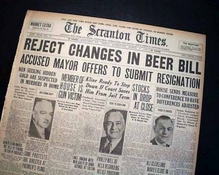   ENDING SOON w/ Beer   Liquor   Wine Returning 1933 Old Newspaper