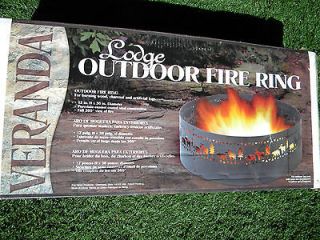 Outdoor Lodge Fire Ring Pit Moose Bear Camping cooking burning 