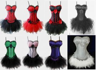   Dress Moulin Rouge Burlesque TUTU Costume Ladies Lingerie 8899+7008