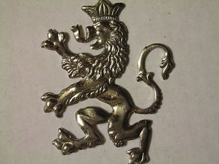   Lion Nickel Plated Brass Kilt Pin Sold only as costume jewelry