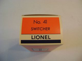 Lionel 41 U.S. Army Switcher Licensed Reproduction Box