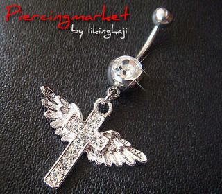   Cupid Belly Button Navel Rings Bar Ring Body Piercing Jewelry Gift 8A0
