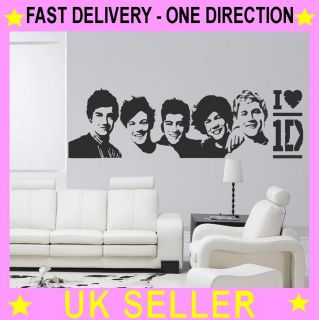 ONE DIRECTION wall art 1D vinyl graphics room sticker transfer decal 