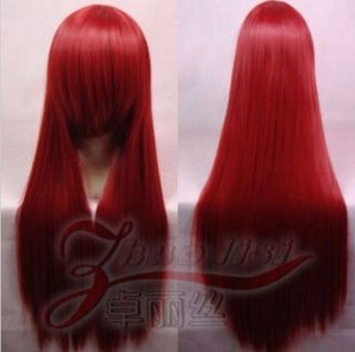 80CM Long straight Cosplay Party Wig Many Colors Free shipping + Wig 