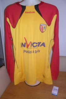 Reebok Racing Club De Lens Home Football Shirt 2010/11 Long Sleeved 