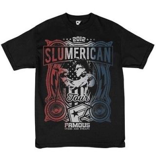  YELAWOLF Slumerican Tour Tee Black Mens Collab Skateboard T Shirt