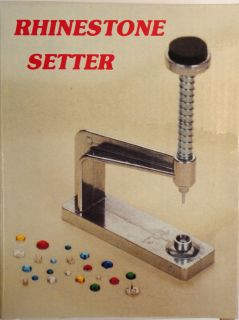   Metal Setter Stud Machine Rhinestone or Pearl Jewel Lock to Fabric