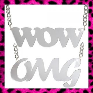 MASSIVE WOW OMG NECKLACE *CHOOSE YOUR WORD* TOPSHOP LITTLE MIX LADY 