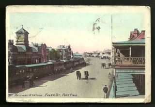 Port Pirie Railway Station Train Ellen Street Australia 30s