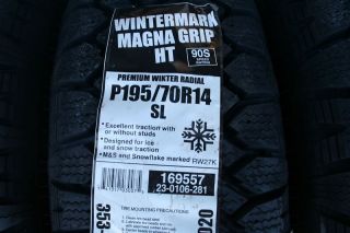 Four Brand New 195 70 14 Wintermark Magna Grip HT Tires 90S *SHIPPING 