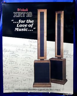 Very Rare McIntosh XRT 18 Loudspeakers (on Stands) LARGE 24 X 31 