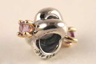 AUTH STERLING SIL PANDORA LOVE KNOT AMETHYST 790371 AM