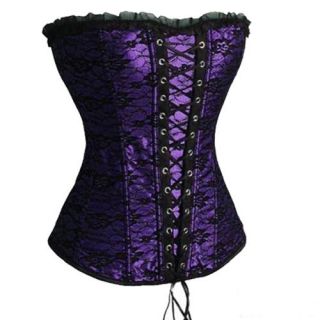 Freeship 5 Colors Women Satin Lace up Corset Bustier Tops G string S M 