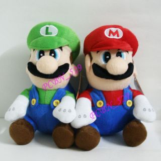 New Super Mario Bros Plush Figure  7Mario and 7Luigi