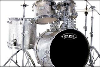 Mapex Saturn 5pc Standard Drum Set  Silver Sparkle, Maple/Walnut DEAL 