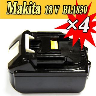 4Pack NEW Makita 18V rechargeable Battery BL1830 Lithium Ion FREE 