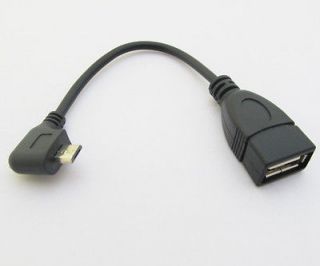   Angle Host OTG Cable Micro 5pin USB male to USB female Adapter Cable