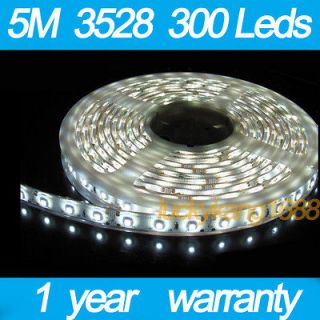 New Quality Cool White 3528 SMD LED Flexible Strip Tape lights 5M/300 
