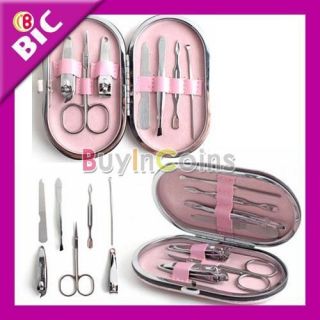7Pcs Stainless Steel Nail Care Manicure Set Kit