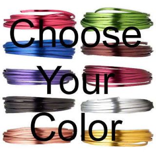 20 Feet 4mm Wide Flat Aluminum Wrapping Jewelry Craft Wire Many Colors 