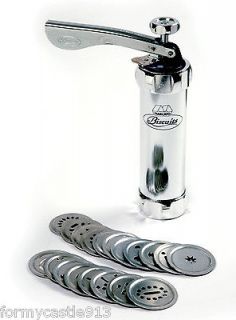 Marcato Stainless Steel Cookie Press With 20 Dies