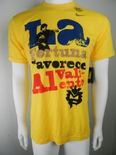 NIKE MANNY PACQUIAO PAC MAN LA FORTUNA NEW Mens Yellow Dri Fit T Shirt