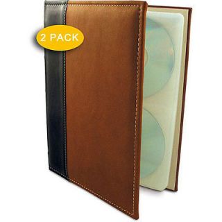 Handstands CD/DVD Storage Binder Leather Plastic Pack of 2 New