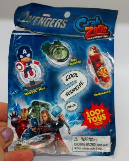 Marvel Comics The Avengers Grab Zags Blind Bag Mini Figure Disc 