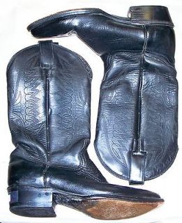 Mexican Handmade Gorgeous Boots 8 M Black Western 13.5 ​Rebelde 