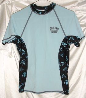 Ron Jon Cozumel Rash Guard Surf Shirt T Shirt Lycra/Nylon Youth Large 