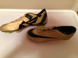 Nike Mercurial Vapor Superfly III FG Soccer Cleats Boots Gold/Black US 