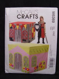 NEW McCalls M6369 Play Tent Playhouse Square House Castle Pattern 