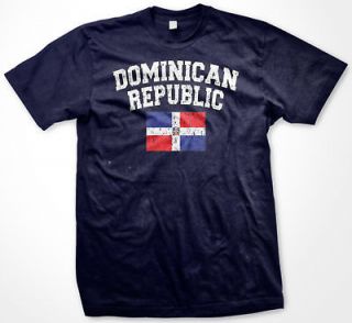 Dominican Republic Soccer Country Flag Mens T shirt