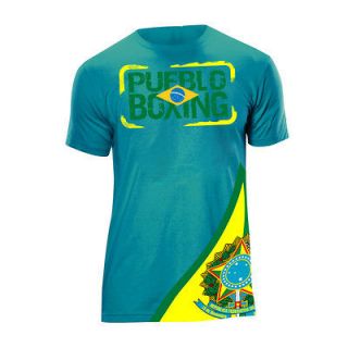 PUEBLO BOXING BRAZIL Flag BLUE Champion JACO MMA t shirt Cleto Reyes 