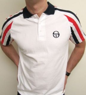 Sergio Tacchini 80s Classic McEnroe Blow Polo Shirt White XXXXXL,5XL