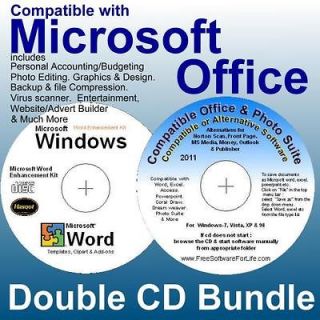 Massive Office Suite CD & Microsoft Word Enhancement CD Double CD 