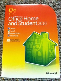 Microsoft Office 2010 Home and Student Retail Box WORD EXCEL 