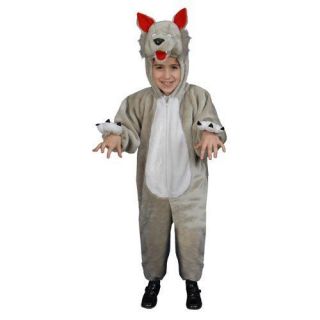 NEW Kids Plush Wolf Child Costume Size 2T Toddler