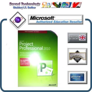 SEALED Microsoft Office Project Professional 2010 2PCs 32 & 64 bit