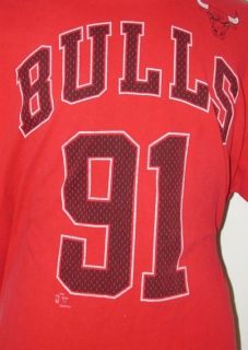   Rodman #91 T shirt Chicago Bulls Michael Jordan era The Worm 2XL XXL