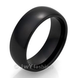 Size 12 Men Black Ceramic Ring Band Wedding LP11 187