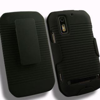 Case for Motorola Photon 4G Sprint L Holster Cover Black Skin Clip 