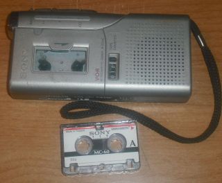 SONY VOR CLEAR VOICE Microcassette recorder corder M 635VK + MC 60 
