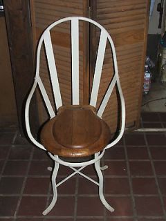   Metal Adult Commode / Potty Chair with Powers & Anderson Wood Seat